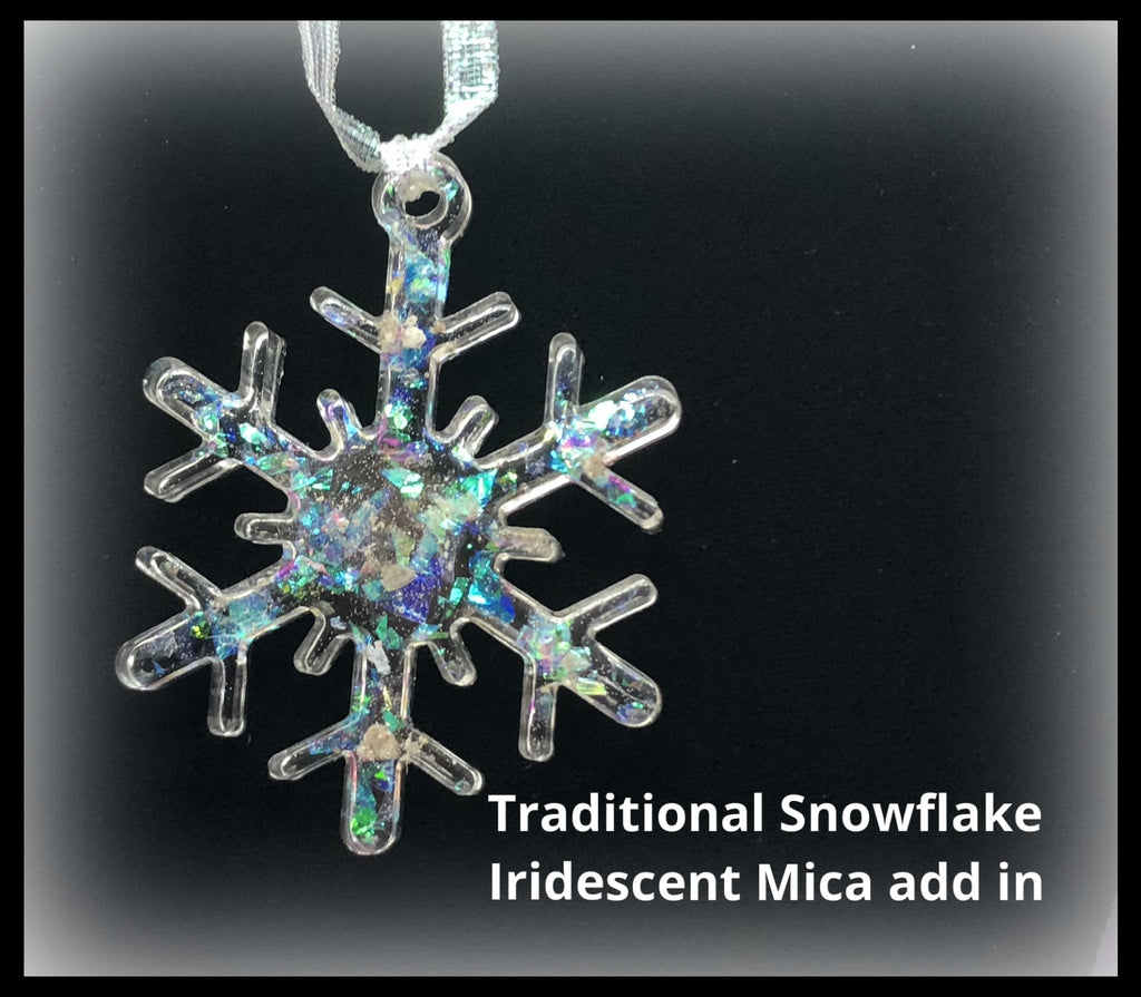 Snowflake Ornaments with Cremains