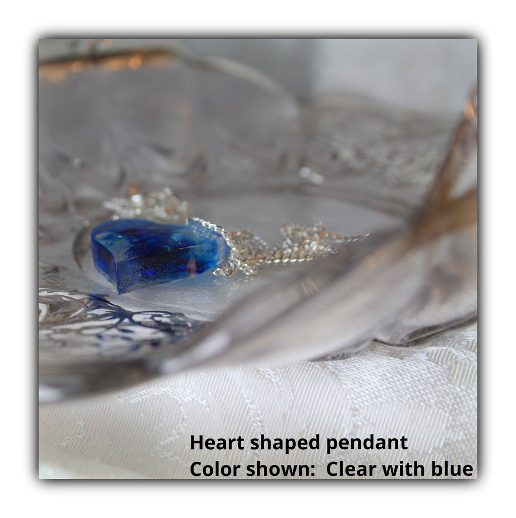 Resin Heart Pendant with Cremains - Pendant - spiritsoultreasures - spiritsoultreasures